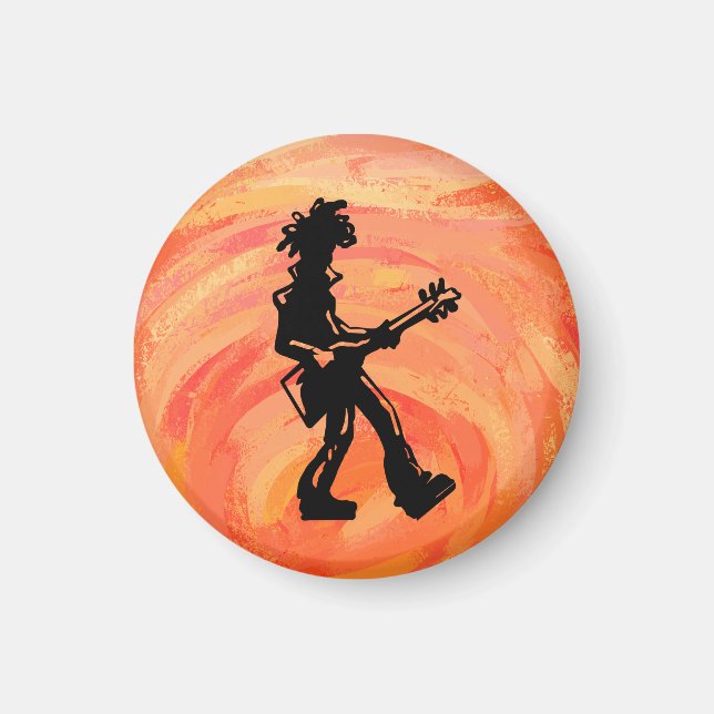 New York Boogie Nights Guitar Orange Magnet (Vorne)