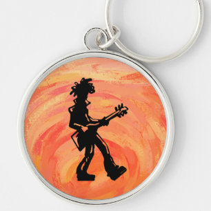 New York Boogie Nights Guitar Orange Schlüsselanhänger