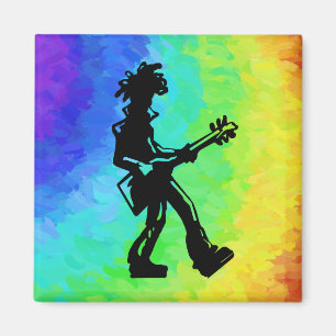 New York Boogie Nights Guitar Rainbow Magnet