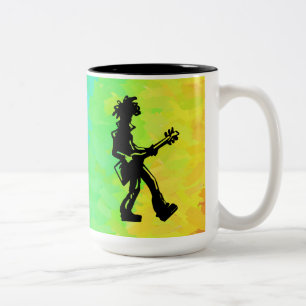 New York Boogie Nights Guitar Rainbow Zweifarbige Tasse