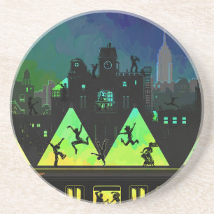 New York Boogie Nights Sandstein Untersetzer