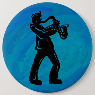 New York Boogie Nights Saxophon Blue Button