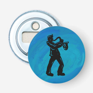 New York Boogie Nights Saxophon Blue Flaschenöffner