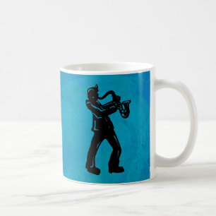 New York Boogie Nights Saxophon Blue Kaffeetasse