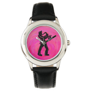 New York Boogie Nights Saxophon Hot Pink Armbanduhr