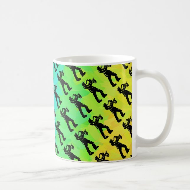 New York Boogie Nights Saxophon Rainbow Kaffeetasse (Rechts)