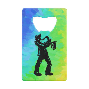 New York Boogie Nights Saxophon Rainbow Kreditkarten Flaschenöffner