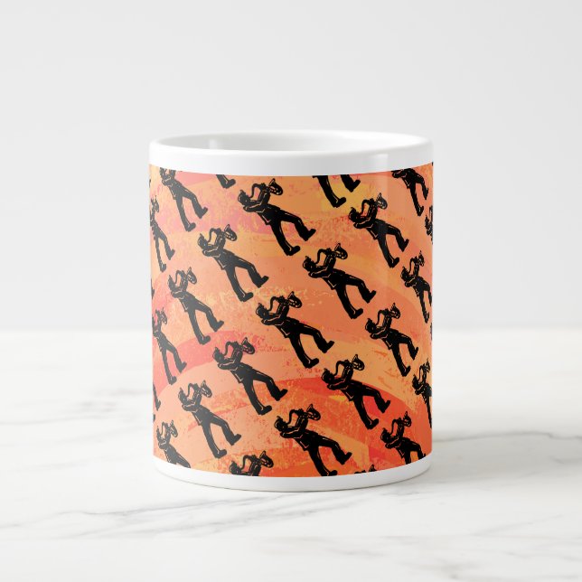 New York Boogie Nights Saxophone Orange Jumbo-Tasse (Vorderseite)