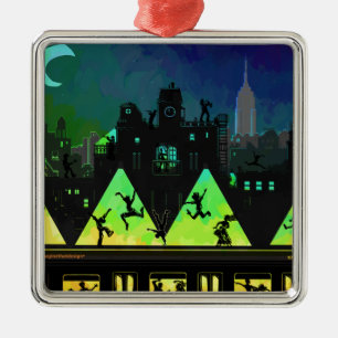 New York Boogie Nights Silbernes Ornament