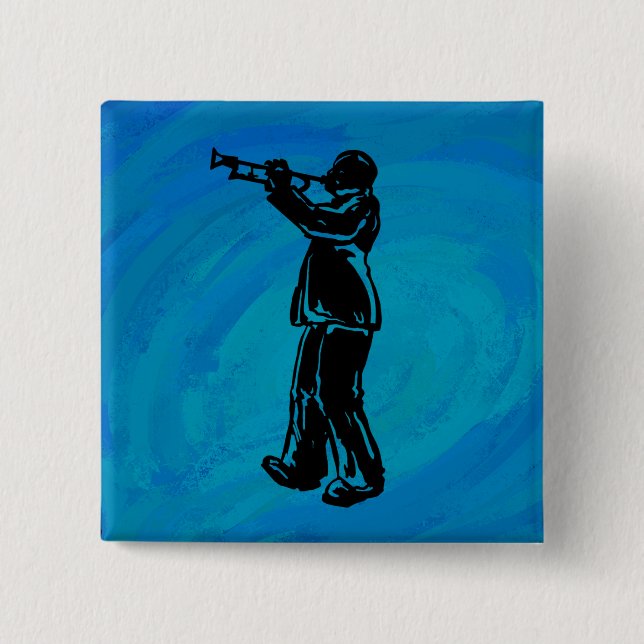 New York Boogie Nights Trumpet Blue Button (Vorderseite)