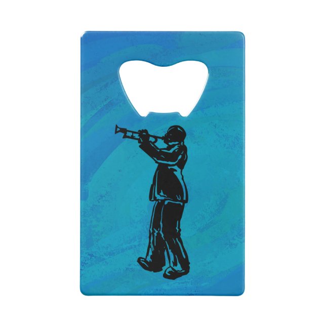 New York Boogie Nights Trumpet Blue Geldkarten Flaschenöffner (Rückseite)