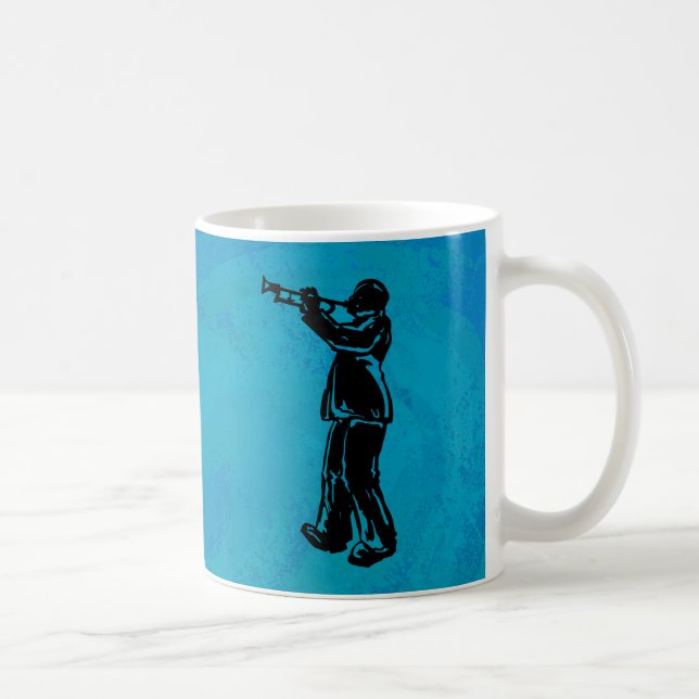New York Boogie Nights Trumpet Blue Kaffeetasse (Rechts)