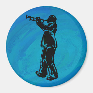 New York Boogie Nights Trumpet Blue Magnet