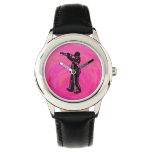 New York Boogie Nights Trumpet Hot Pink Armbanduhr