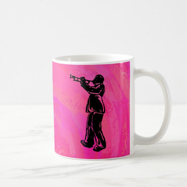 New York Boogie Nights Trumpet Hot Pink Kaffeetasse (Rechts)