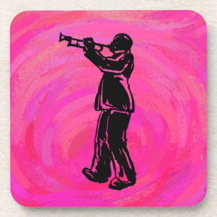 New York Boogie Nights Trumpet Hot Pink Untersetzer