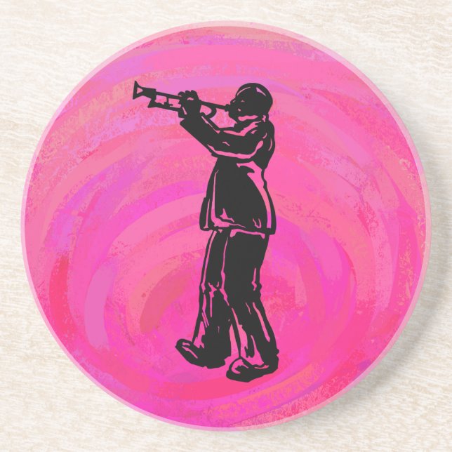 New York Boogie Nights Trumpet Hot Pink Untersetzer (Vorne)
