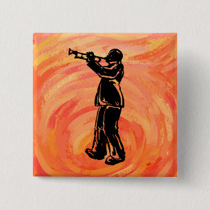 New York Boogie Nights Trumpet Orange Button
