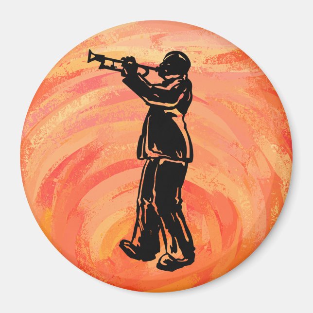 New York Boogie Nights Trumpet Orange Magnet (Vorne)
