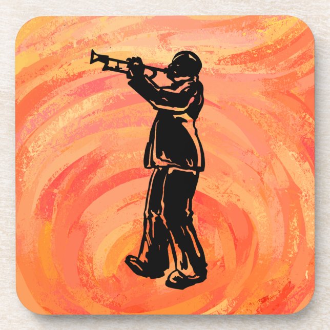 New York Boogie Nights Trumpet Orange Untersetzer (Vorderseite)