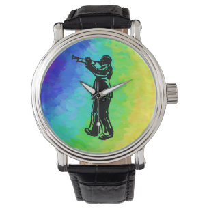 New York Boogie Nights Trumpet Rainbow Armbanduhr