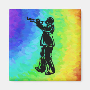 New York Boogie Nights Trumpet Rainbow Magnet