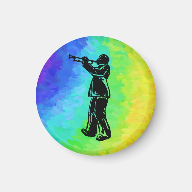 New York Boogie Nights Trumpet Rainbow Magnet (Vorne)