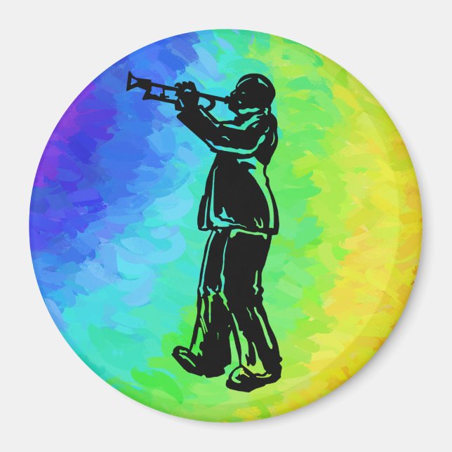 New York Boogie Nights Trumpet Rainbow Magnet (Vorne)