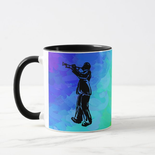 New York Boogie Nights Trumpet Rainbow Tasse (Links)