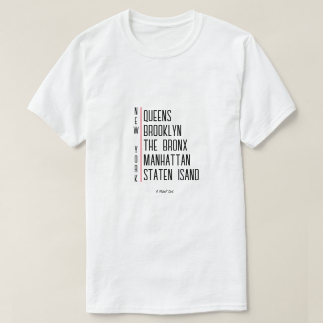 New York (Boroughs) - Ein MisterP-Shirt T-Shirt (Design vorne)