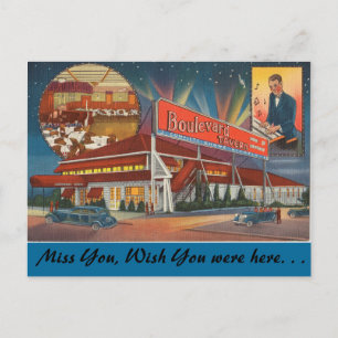 New York, Boulevard Tavern, Supper Club Postkarte