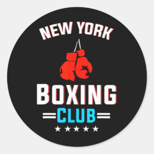 New York Boxing Club - Coole Boxing T-Shirts Runder Aufkleber