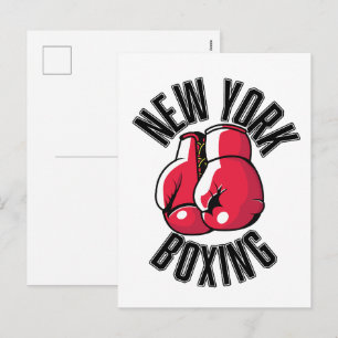 New York Boxing-Logo Feiertagspostkarte