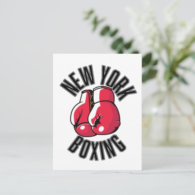 New York Boxing-Logo Postkarte (Stehend Vorderseite)