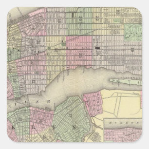 New York, Brooklyn 2 Quadratischer Aufkleber