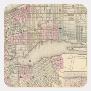 New York, Brooklyn 3 Quadratischer Aufkleber