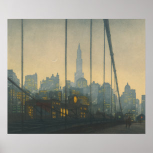 New York - Brooklyn Bridge (1972) - Tavik Poster