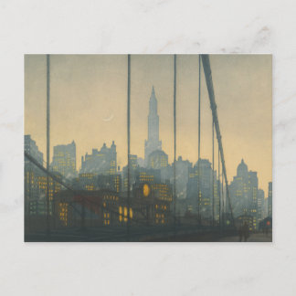 New York - Brooklyn Bridge (1972) - Tavik Postkarte