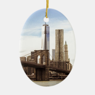 New York Brooklyn Bridge Keramikornament