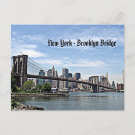 New York - Brooklyn Bridge Postkarte