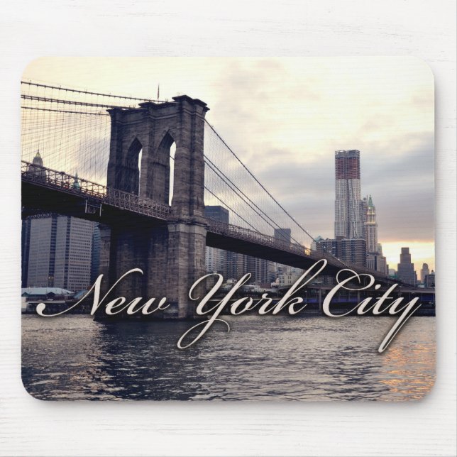 New York Brooklyn Bridge Sunset Mousepad (Vorne)