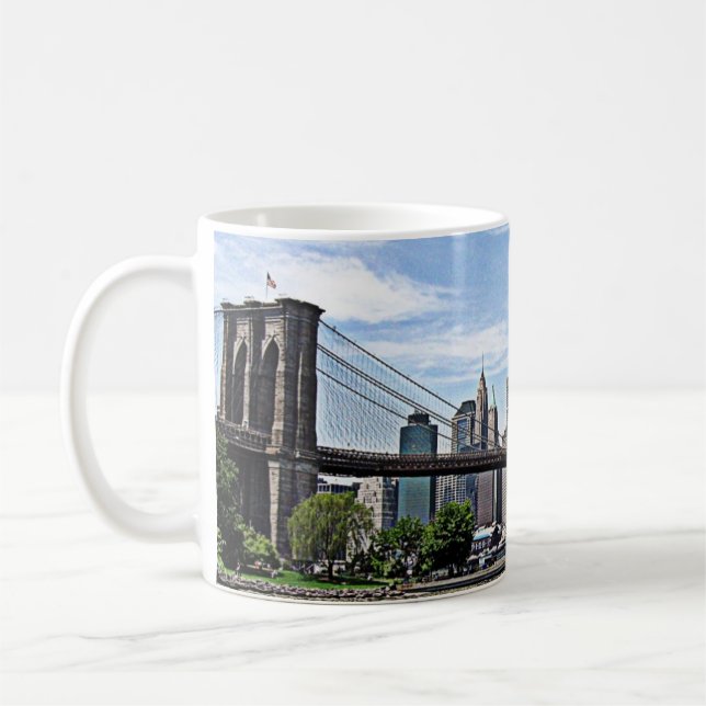 New York - Brooklyn-Brücke Kaffeetasse (Links)