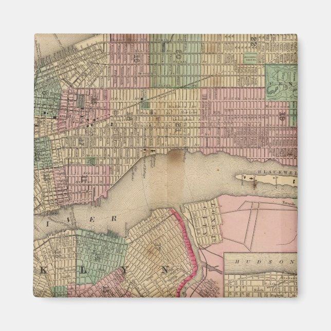 New York, Brooklyn Map von Mitchell Magnet (Vorne)