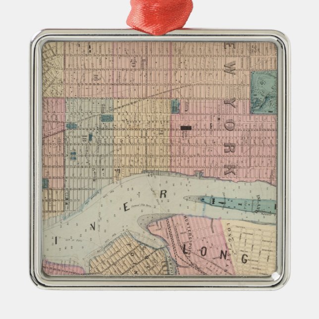 New York, Brooklyn Silbernes Ornament (Vorne)