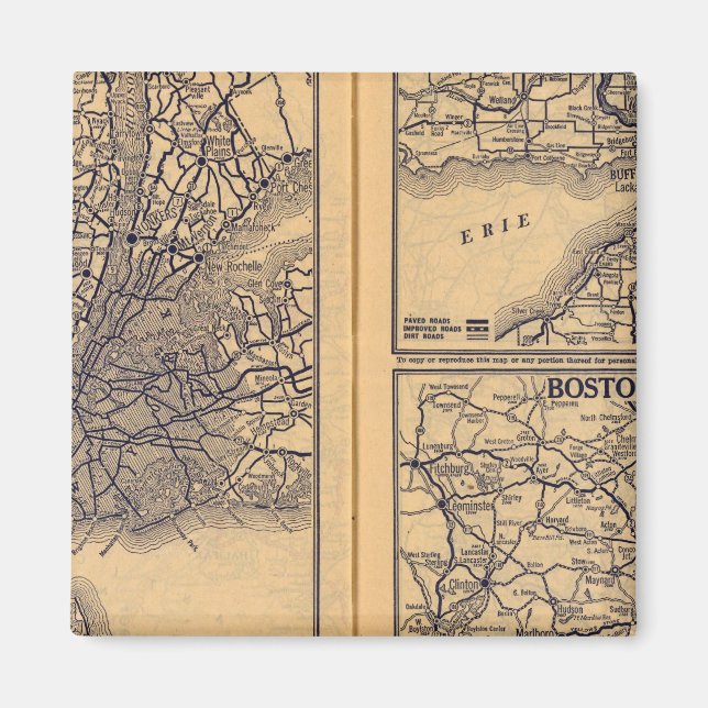 New York, Buffalo, Boston Magnet (Vorne)