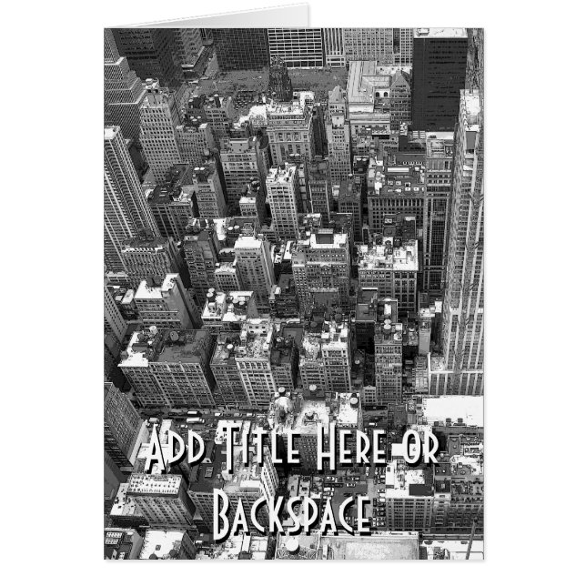 New York Card Cityscape New York Souvenir Card (Vorne)