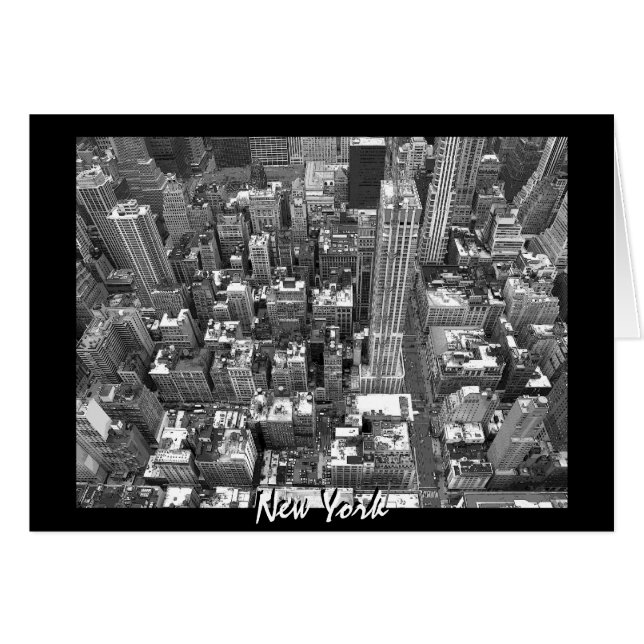 New York Card Cityscape New York Souvenir Card (Vorderseite (Horizontal))