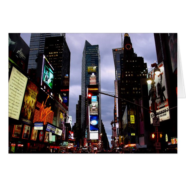 New York Card Times Square New York Souvenir Card (Vorderseite (Horizontal))