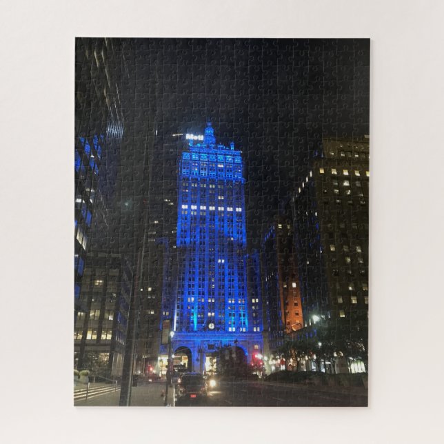 New York Central Gebäude NYC Park Avenue Night Puzzle (Vertikal)
