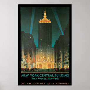 New York Central Gebäude Poster